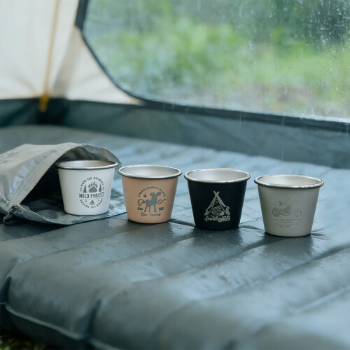 Campingshotglas i rustfrit stål 5x4x3cm 2
