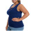 Γυναικεία αμάνικα μπλουζάκια σε μέγεθος plus size, μονόχρωμα, καμιζόλα με 5