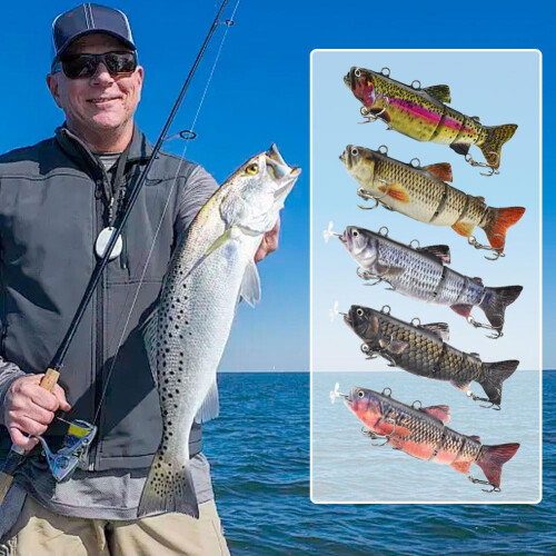 Robotic Self-swimming Propeller-driver Bait Robotic Electronic Lure LED Rechargeable Fish 1