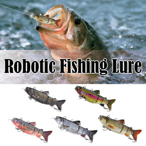 Automatic Swimming Bait LED Lights, Multi Section Fish, USB Rechargeable 1