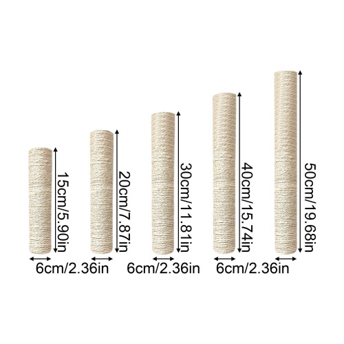Λευκό Σιζάλ Ξύσιμο Γάτας Ανταλλακτικό – 15cm x 8cm 2