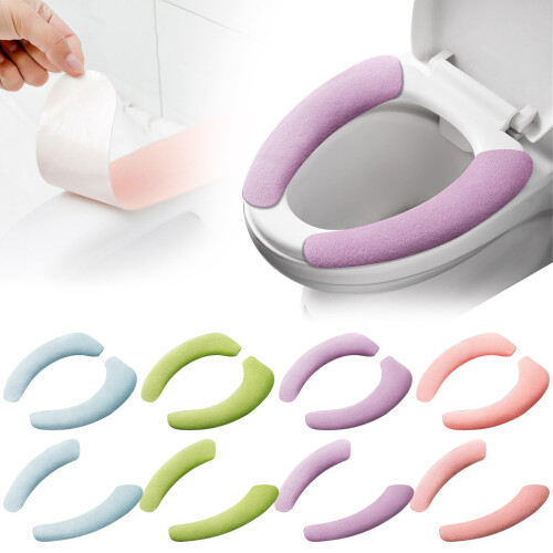 Extra dicker, weicher WC-Sitzbezug aus dehnbarem Polyester 1