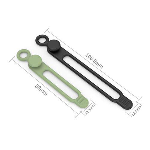 Herbruikbare elastische kabelbinders van siliconen, 5 stuks 2