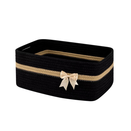Panier de rangement pliable en osier avec poignées (1 pièce) 1