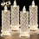 Set di 4 candele a LED in cristallo 5