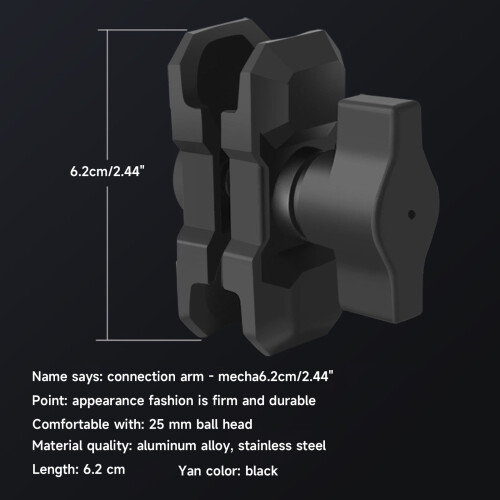 Bras à double rotule en alliage d'aluminium pour embase de montage de 25 mm 2