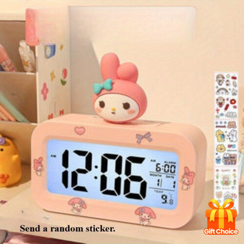 Digitálny budík Hello Kitty s ukazovateľom teploty 1