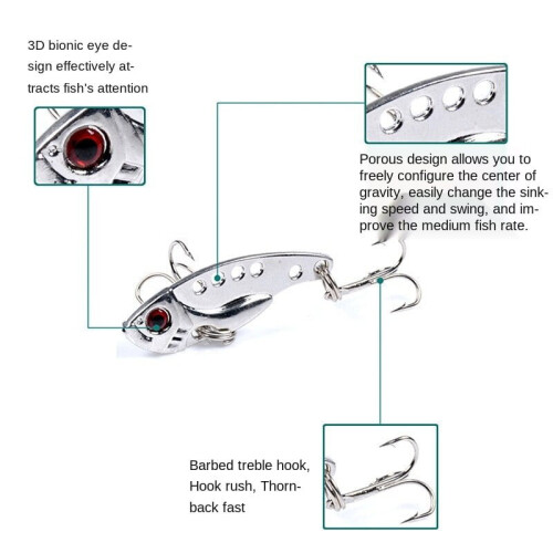 2 pezzi Classify Lure Esca Metallica Bionic Full Layer Triplo Ami Cucchiaio Esche da Pesca per Trota Jigs 2