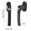 Lockable Window Handle With Key & Screws Shed Door Handle Lock Stainless Steel Lockable Replacement Handle Enduring 3