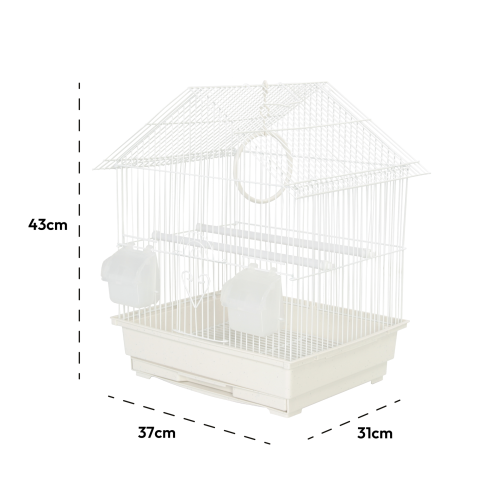 KCT KCT Lima Small Exotic Portable Bird Cage - White 2