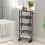 Homcom HOMCOM Rolling Kitchen Trolley, Slim Storage Cart with Metal Frame, Handle 8