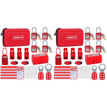 128X Locking Tag Kit Hasps, Clamps and Universal Multi-Pole Circuit Breaker Locks, Security Padlocks, Plug Locks