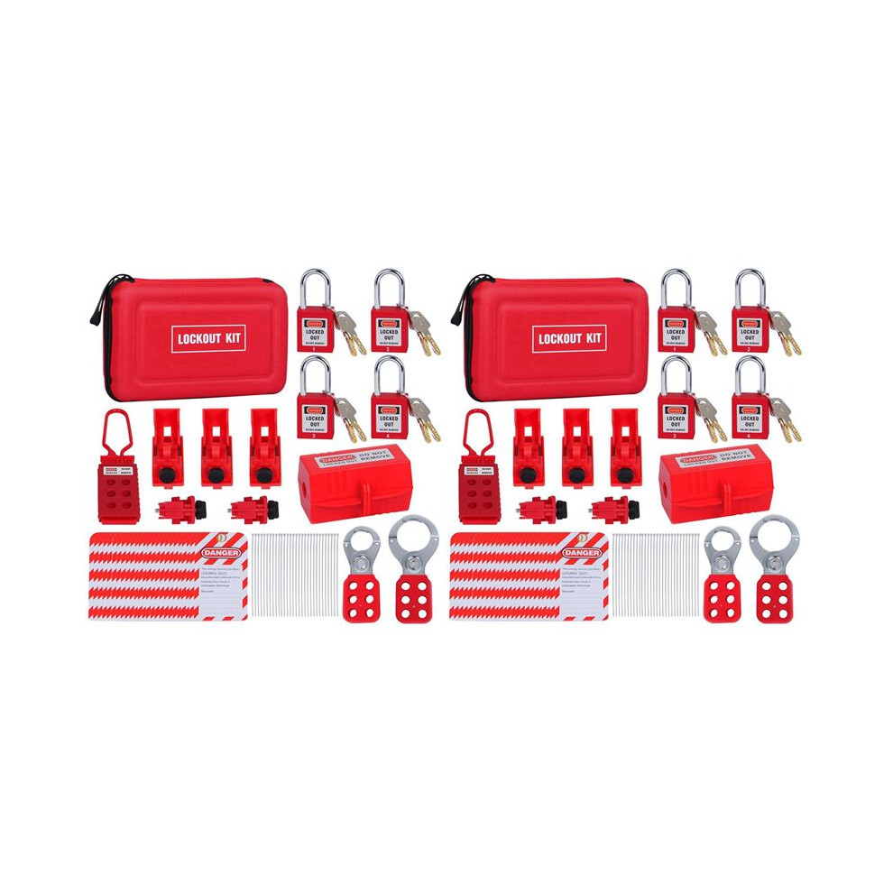 128X Locking Tag Kit Hasps, Clamps And Universal Multi-Pole Circuit Breaker Locks, Security Padlocks, Plug Locks 6034021372826