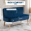 Homcom HOMCOM Double Sofa Foam Padding High Back, Dark Blue 4