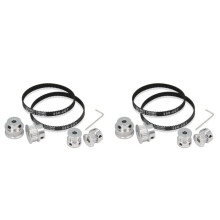 Conjunto de 4 Peças GT2 Roda Síncrona 20 e 30 Dentes 5 mm Furo Polia de Sincronismo de Alumínio com Comprimento 200 mm Largura da Correia