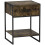 Homcom HOMCOM Modern Bedside Table, Nightstand with Drawer Shelf Rustic Brown 2