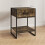 Homcom HOMCOM Modern Bedside Table, Nightstand with Drawer Shelf Rustic Brown 3