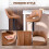 Homcom HOMCOM Barstools Set of 2, Dining Stools with Backrest and Footrest, Brown 7
