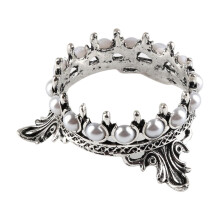 Porte-pinceaux à ongles en forme de couronne, orné d'une perle, pour ranger pinceaux et stylos à ongles.