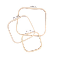 3Pcs Square Embroidery Frame for Needlework Stitching, Embroidery Hoop Stitching Hoop Embroidery Display Frame