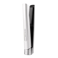 2-in-1 Cordless Hair Straightener & Curler, 4800mAh Rechargeable, Titanium Plates, Mini Travel Size, White