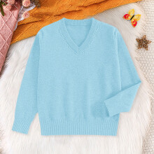 Damen-Strickpullover mit Rollkragen, weich, bequem, lässig, warm für den Winter, stilvoll, elegant, himmelblau, Größe M