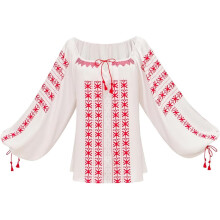 (S/M) Haut Cosplay Marion Ravenwood (Indiana Jones) – Manches Bouffantes Longues pour Femme