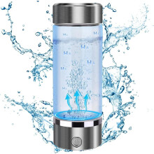 Bouteille d'eau à hydrogène portable et générateur d'ionisation – Gobelet en verre enrichi en hydrogène pour la maison, le bureau et les