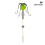 Μικρό γάντζο με αντιεκρηκτική προστασία, αντικραδασμικό γάντζο ψαρέματος με 1