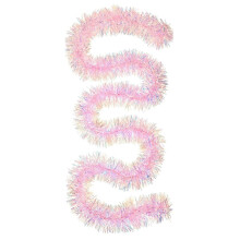 2m Shiny Striped Christmas Tinsel Garland for Mantels, Doors, Trees – Festive Decor