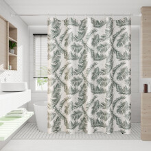 Perdea de duș din plastic cu inele de agățare, impermeabilă, Art Deco, texturi complexe