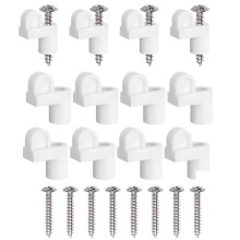 Clips de fixation pour moustiquaire en ABS + vis zinguées (lot de 12/24/48)