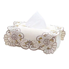 Vintage kanten tissueboxhoes – decoratieve stoffen houder en papierdispenser voor thuis, kantoor, auto, keuken, woonkamer en badkamer.