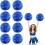 8 metallic cheer pompons van 30 cm met ringvorm 1