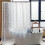 Cortina de chuveiro transparente em EVA com cubo de água, forro impermeável com 3 ímãs para banheiro, 183 x 183 cm (72 x 72 polegadas) 1