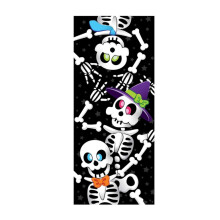 Décoration de porte d'Halloween – Squelette décoratif intérieur/extérieur pour porte, mur, fenêtre, garage – Compatible avec les thèmes