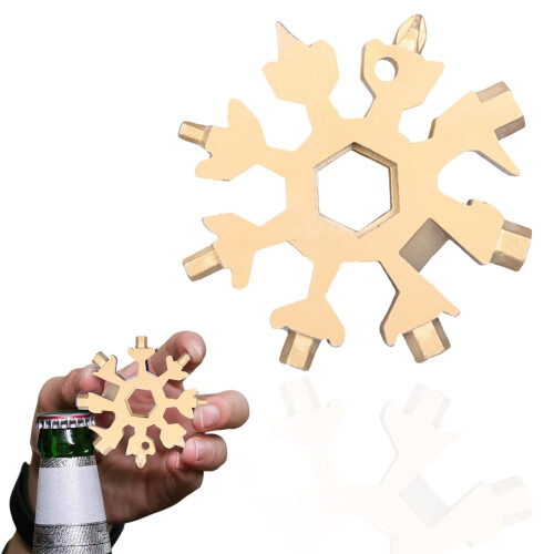 Snowflake Multitool Gold Edelstahl 18-in-1 (3er-Pack) 1