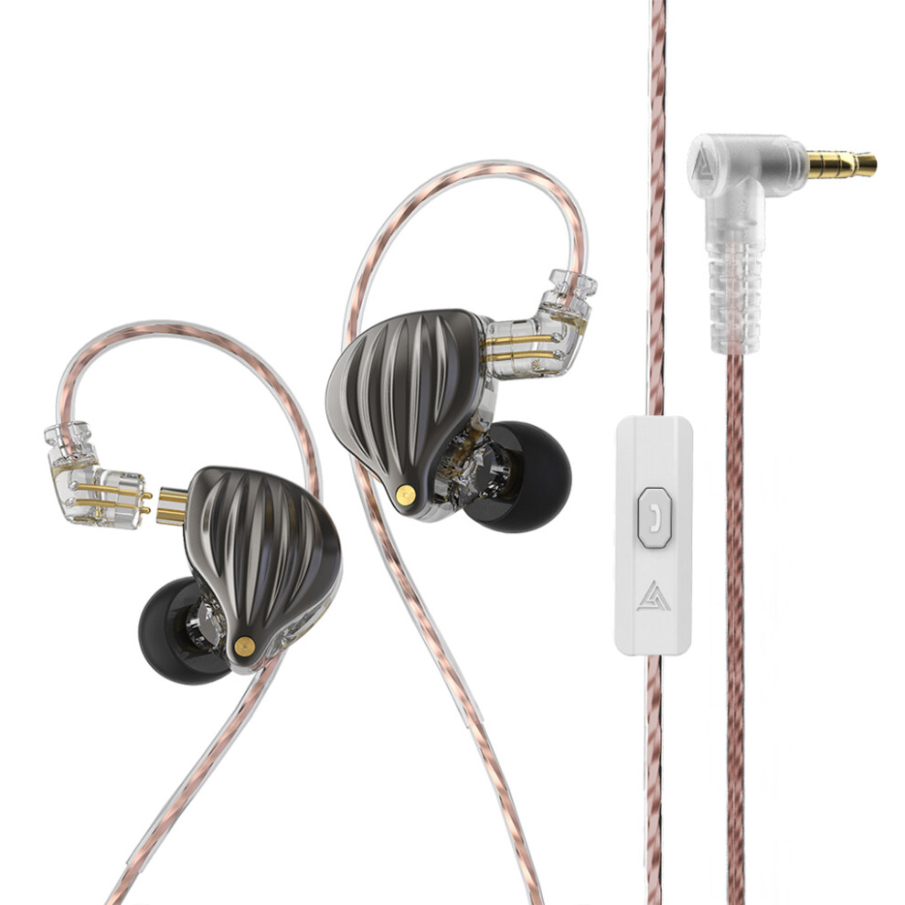 Gray ( With Mic) Smartphone Earbuds Wired 3.5Mm Phone Earphone Bass Headset With Ear
