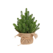 Künstlicher, schneebedeckter Weihnachtsbaum mit Leinenfuß, 50 cm (19,6 Zoll)
