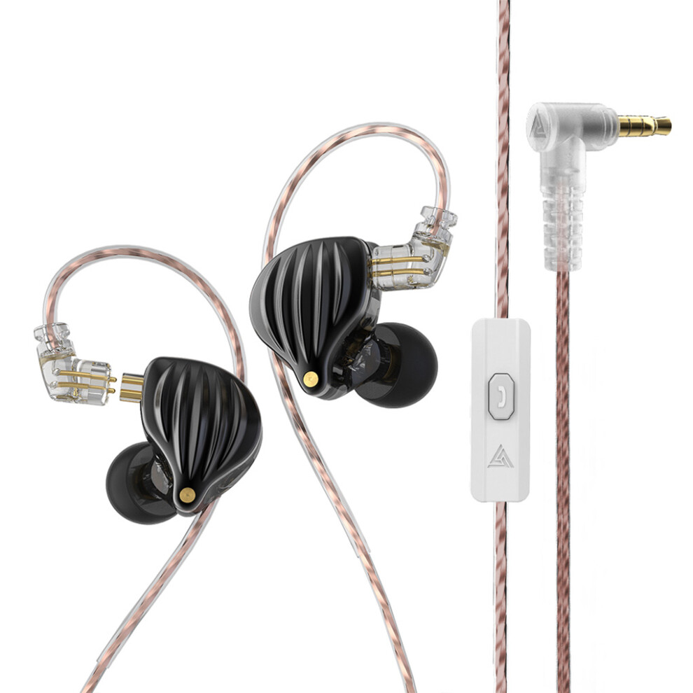 Black ( With Mic) Smartphone Earbuds Wired 3.5Mm Phone Earphone Bass Headset With Ear