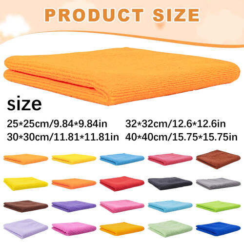 Microfiber Cleaning Cloths Soft Absorbent Reusable 5 Pcs 2
