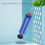Pallone da calcio gonfiabile con pompa manuale e ago, colore blu 2