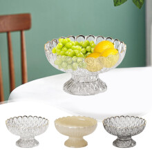 Grandes assiettes de service à fruits avec panier égouttoir haut et support surélevé, design rustique imitation bois – Compatibles avec Aestivo
