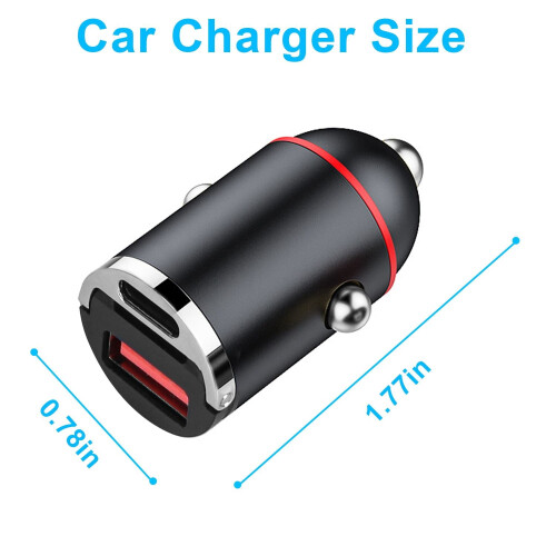 USB-C Biloplader QC4.0PD3.0 Dobbeltport 100W 2 stk. 1
