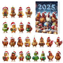 Calendrier de l'Avent AuroraX24Days Poussins 2026 - Cadeaux de Noël avec 24 figurines surprises à collectionner