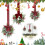 6 Pack Mini Christmas Wreaths for Windows & Cabinets 5
