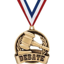 Debate Medals - 2" 3D Debate Medal Awards with Neck Ribbon Prime