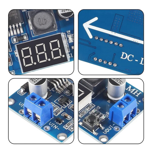 Μετατροπέας τάσης LM2596DC DC Step Down Ρυθμιστής τάσης Οθόνη LED Βολτόμετρο Προσαρμογέας 1