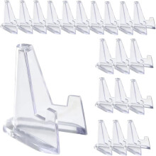 Mini chevalet en acrylique pour présenter des pièces de monnaie, cartes, médailles et objets de collection, lot de 20 supports transparents –
