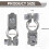 2 PCS Adjustable Car Battery Terminals, Galvanized Positive/Negative Connectors Compatible with Standard Battery Cables 2